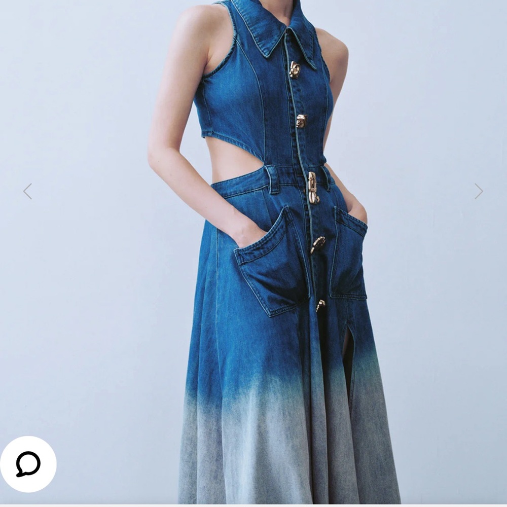 Backless Denim Dress